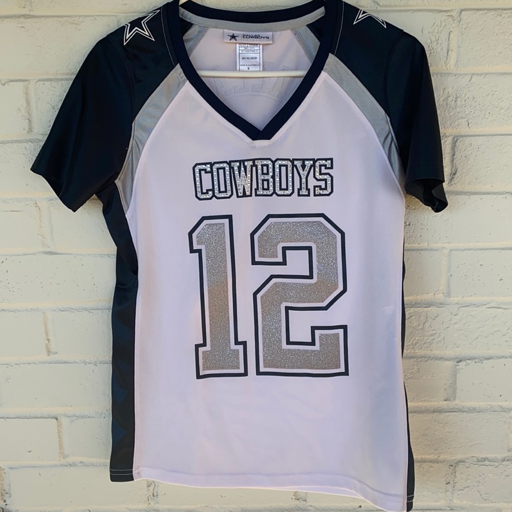 Dallas Cowboys Ladies Rhinestone NFL Football Shirt S